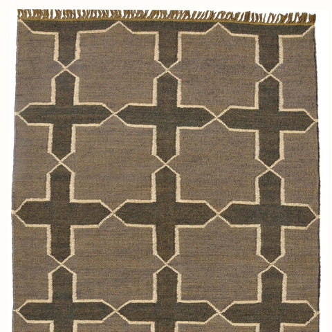 Handmade Wooljute Geometric Rug