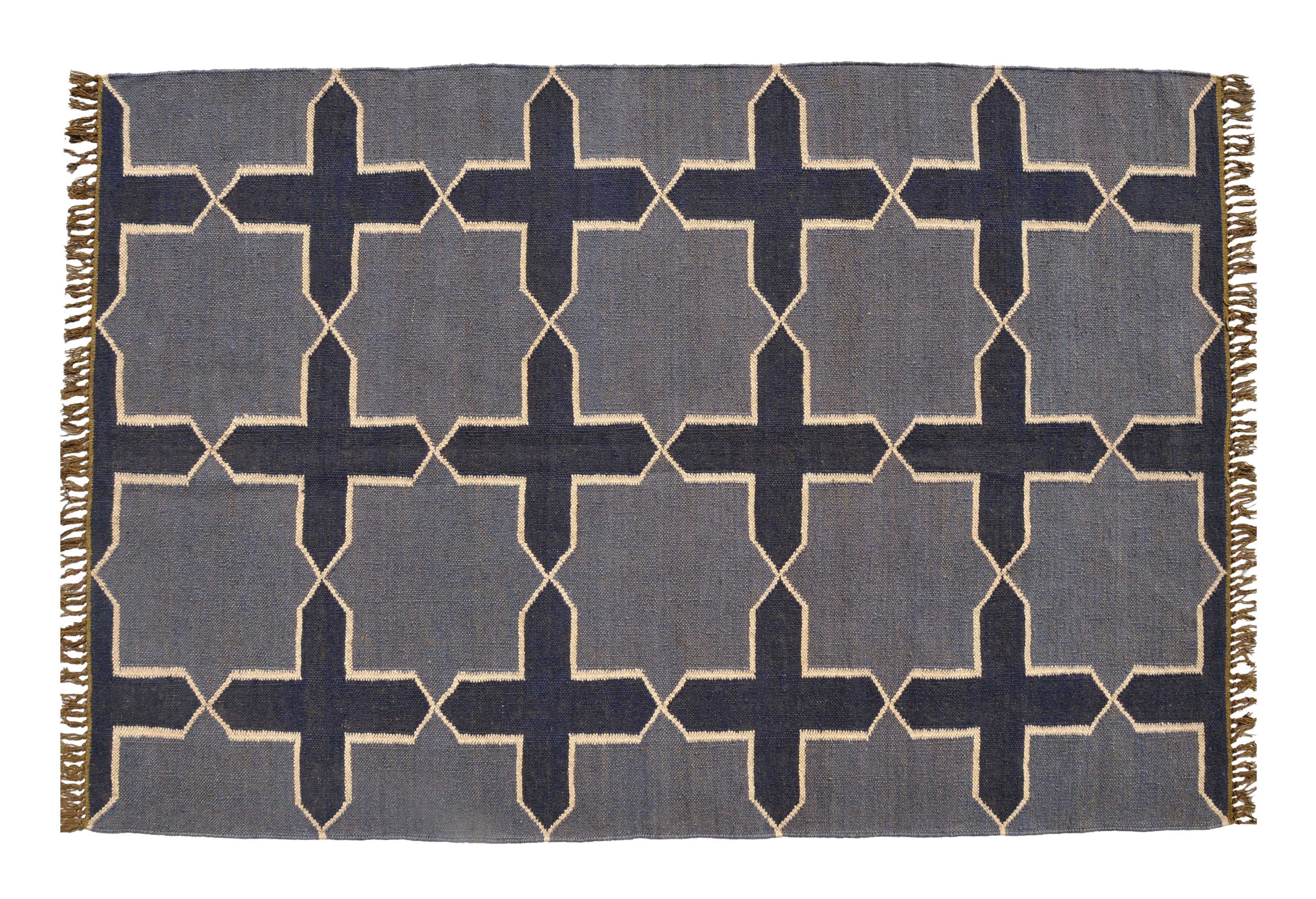 Wool Jute Modern Rug - Boho Charm