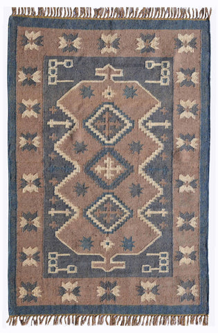 Handmade Kilim Wool Jute Rug