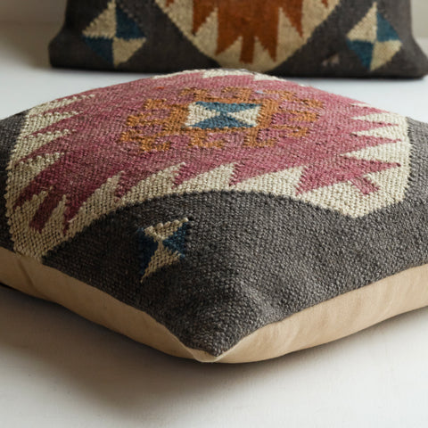 Bohemian Bliss Wool Jute Cushion Covers - Set of 2