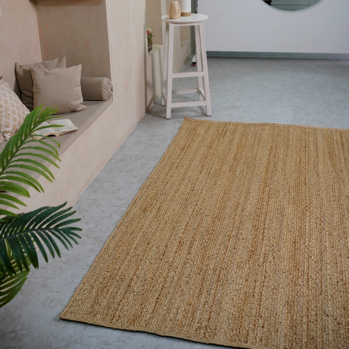 Natural Hemp Jute Rug – Handcrafted Braided Rug with Rustic Charm