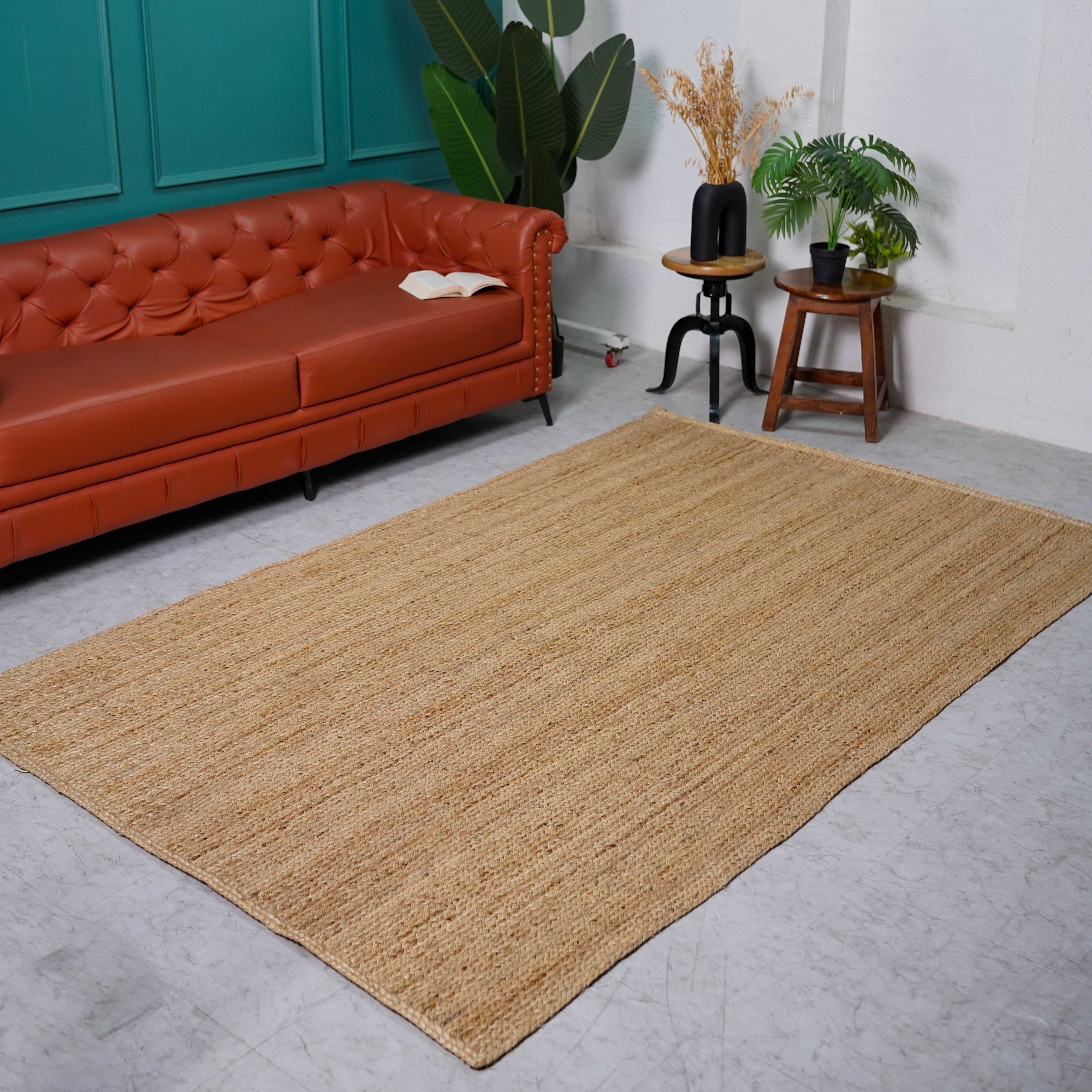 Natural Hemp Jute Rug – Handcrafted Braided Rug with Rustic Charm