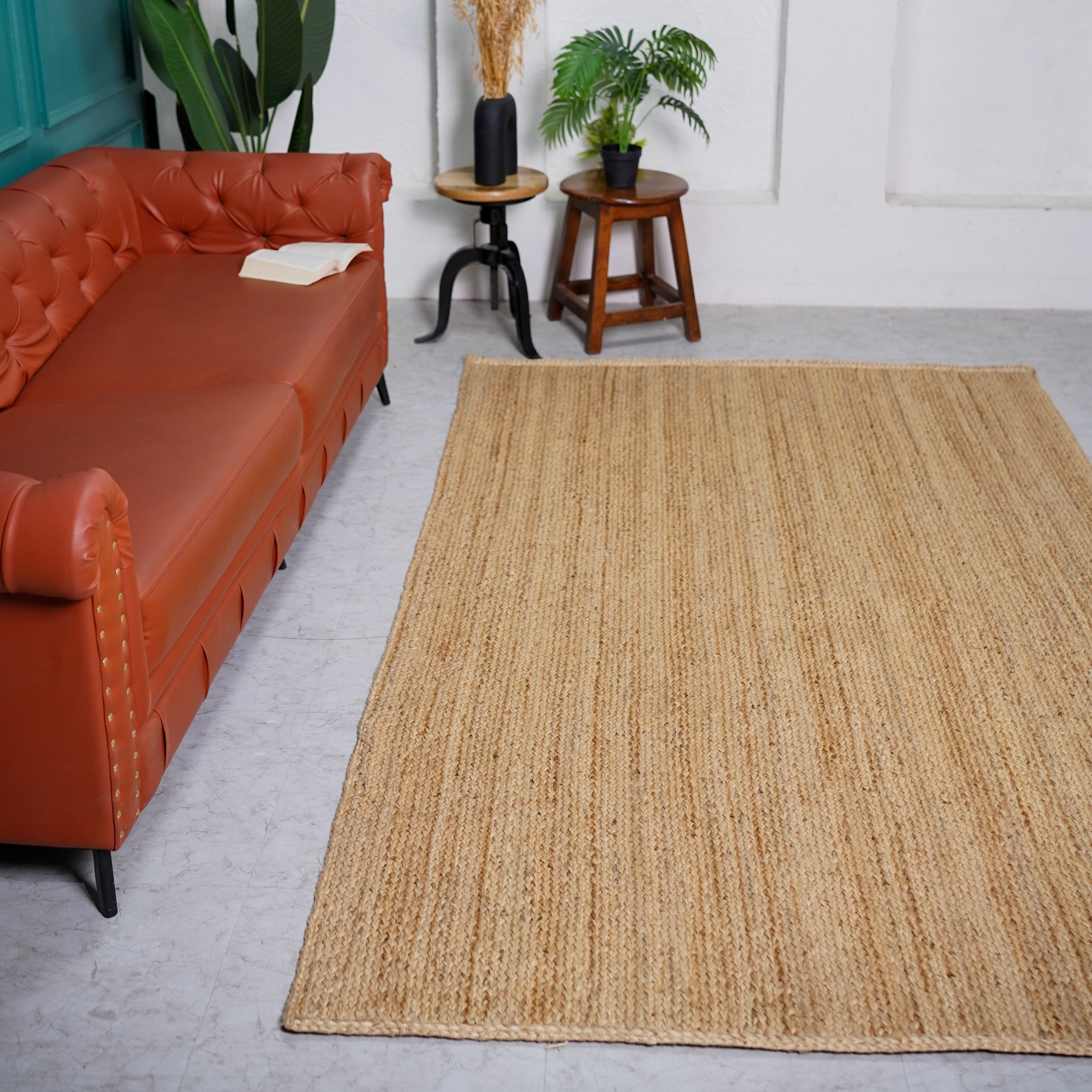 Natural Hemp Jute Rug – Handcrafted Braided Rug with Rustic Charm