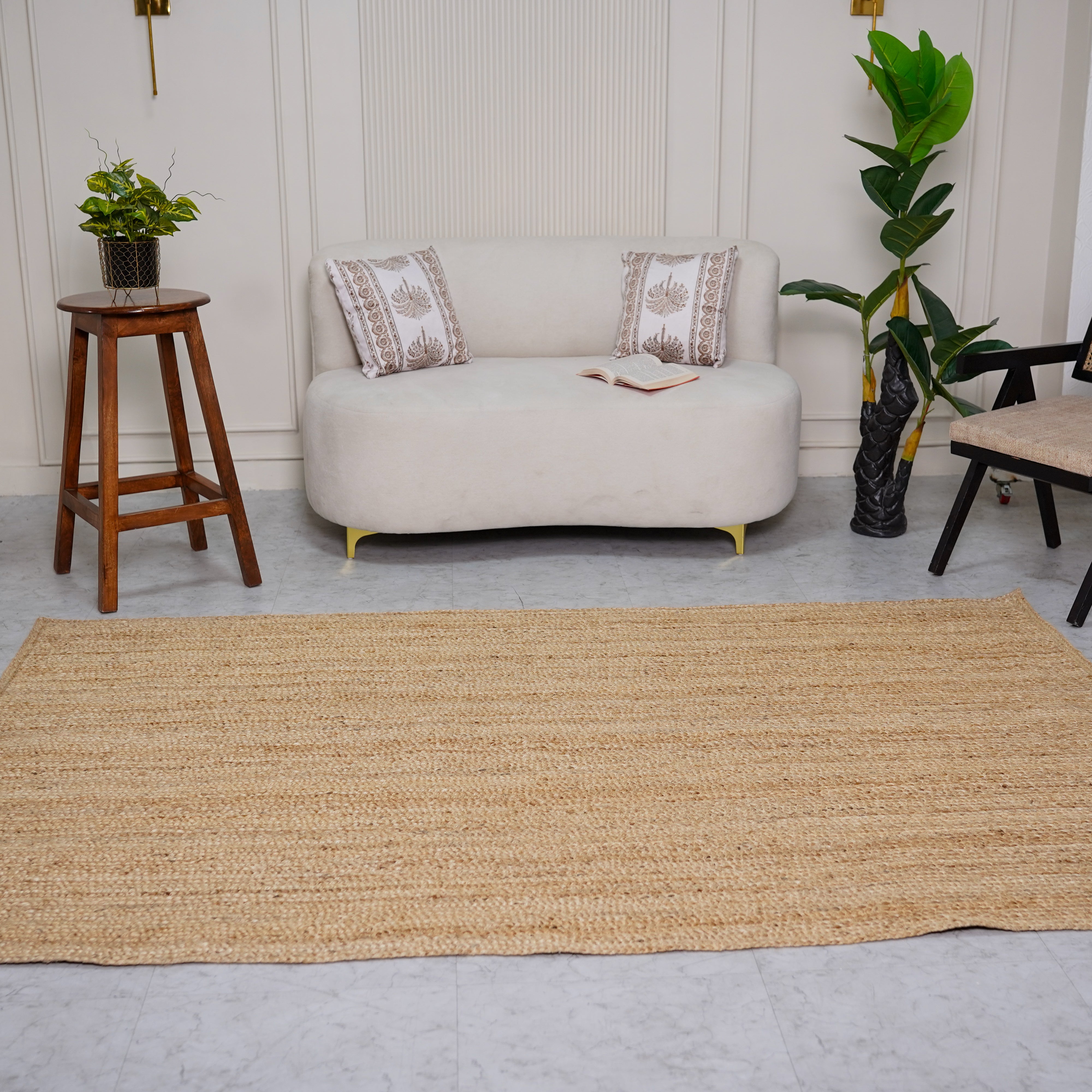 Natural Hemp Jute Rug – Handcrafted Braided Rug with Rustic Charm